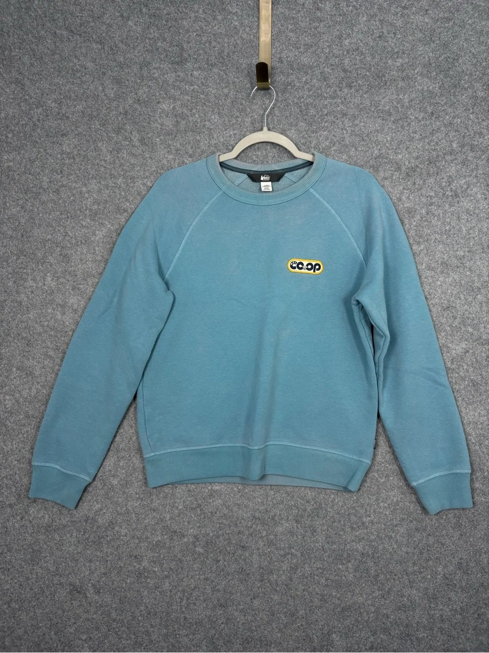 REI Co-op Blue Fleece Crewneck Sweatshirt Small Outdoor Gorpcore